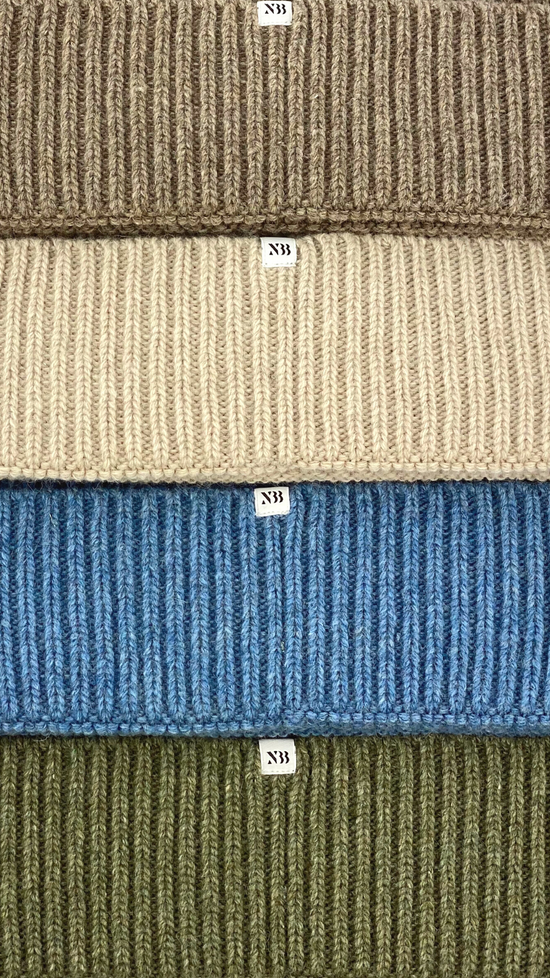 N33 RIBBED BEANIE NTHIRTYTHREE MADE IN ITALY RECYCLED WOOL BEANIE WINTER HAT 