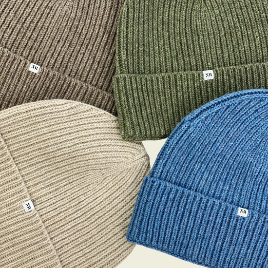 N33 RIBBED BEANIE NTHIRTYTHREE MADE IN ITALY RECYCLED WOOL BEANIE WINTER HAT 