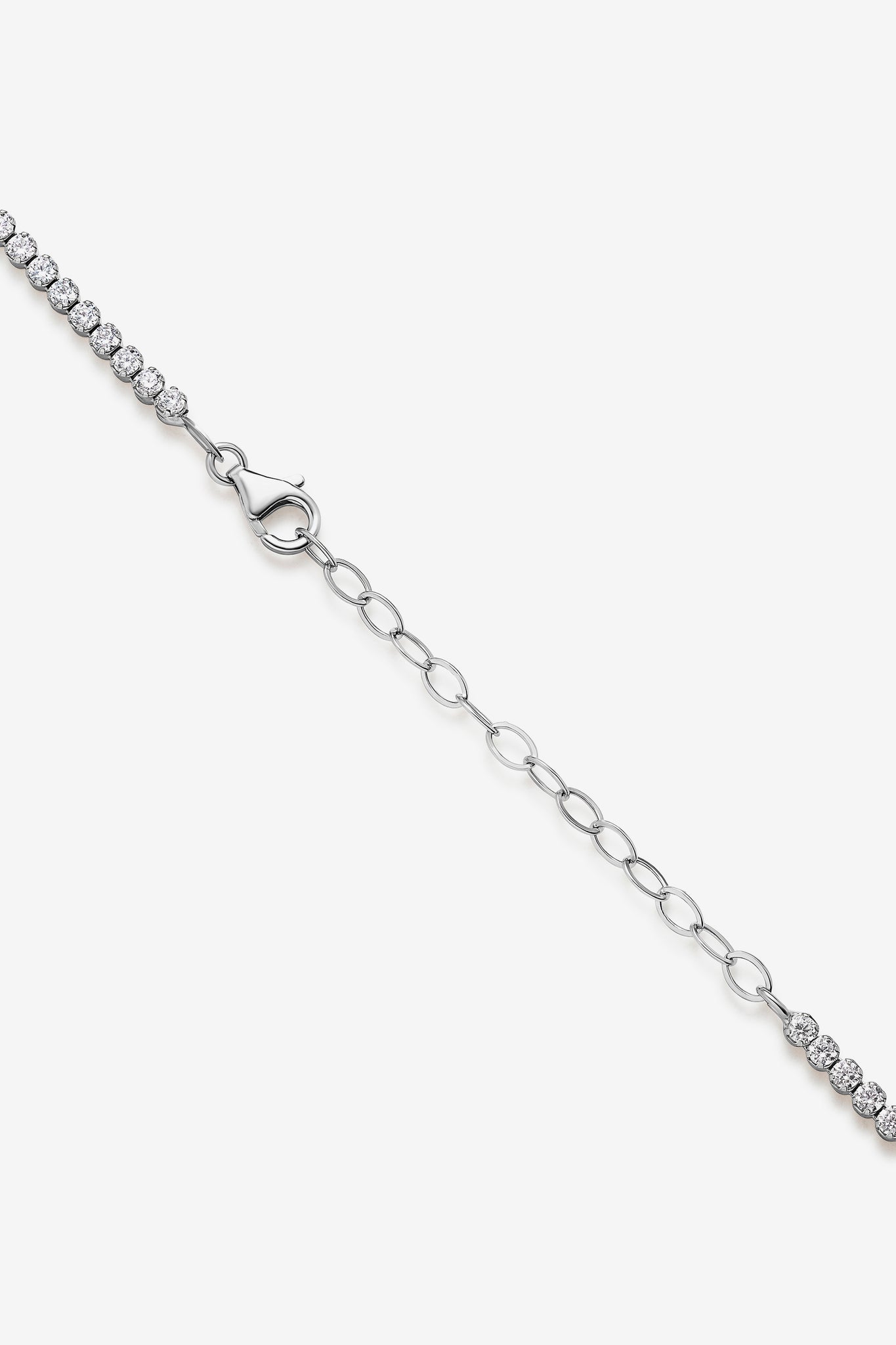 TENNIS CHAIN ZIRCONIA 14K 585 WHITE GOLD