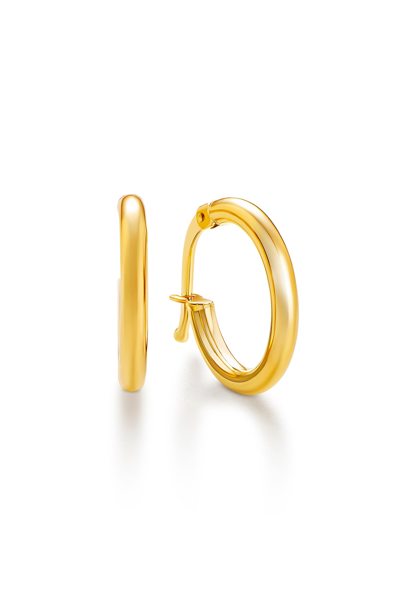 585 Echtgold Ohrringe Kreolen 14 Karat Ring