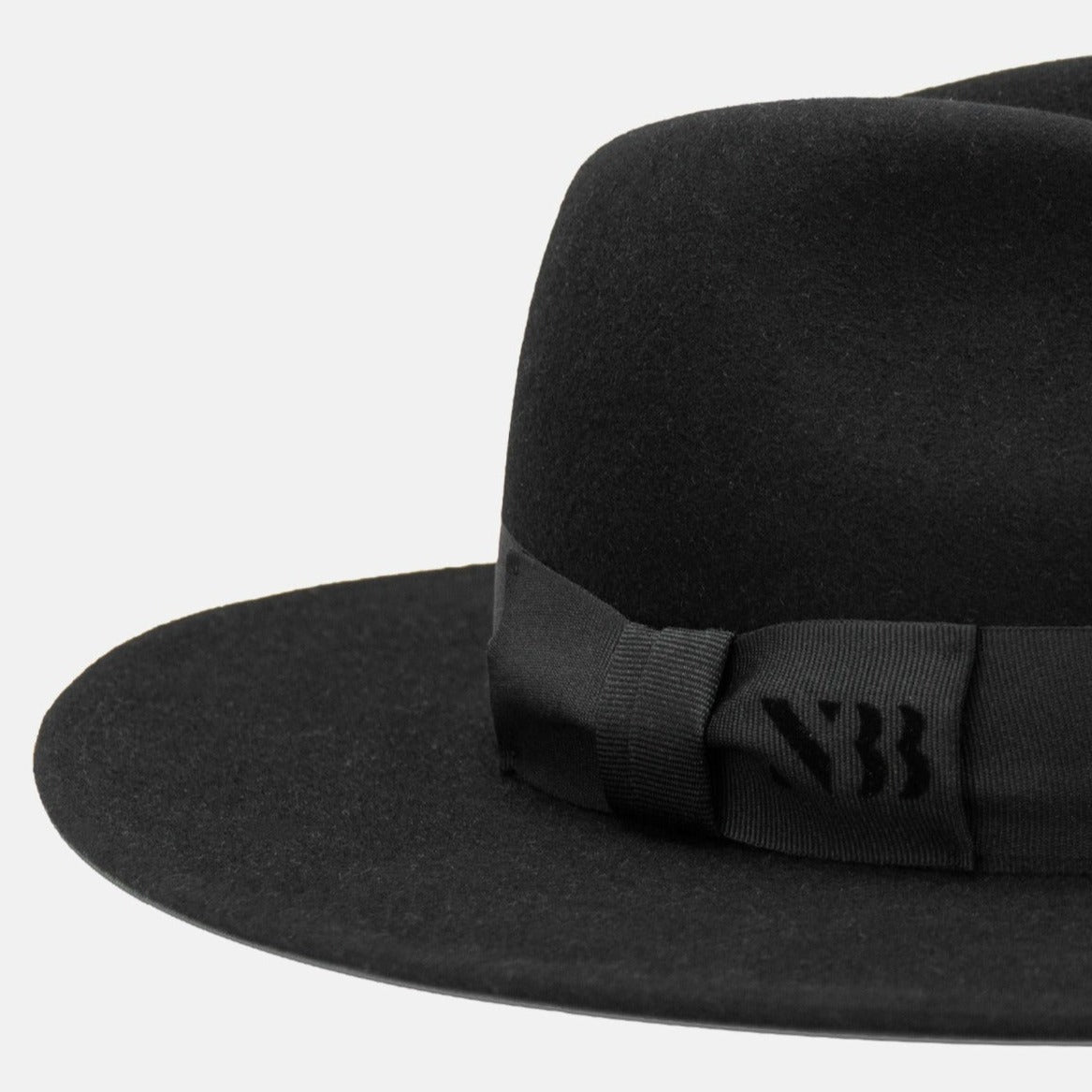 NTHIRTYTHREE - N33 - Fedora Felt Hat - Rancher Coal Black - handmade in Europe