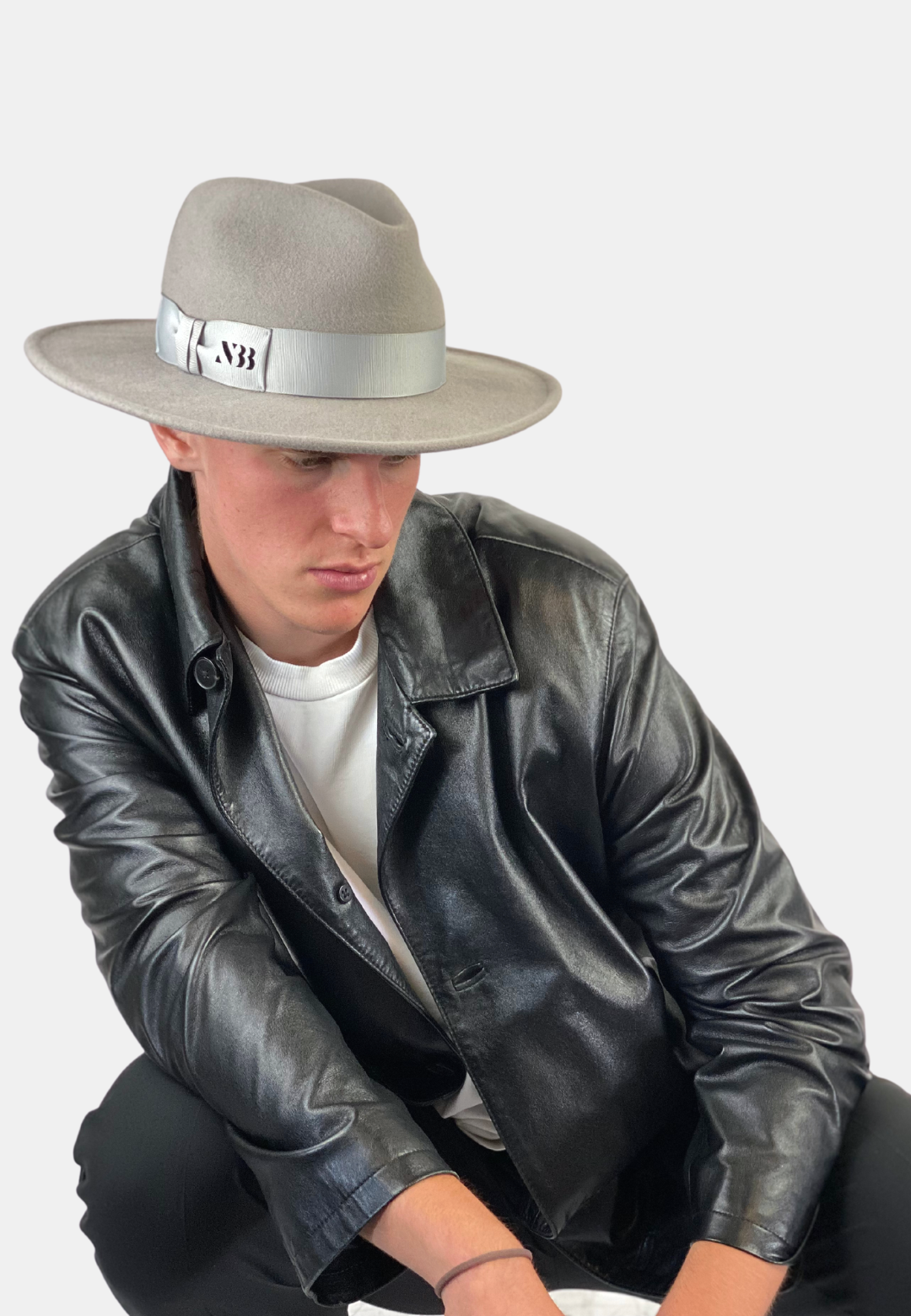 NTHIRTYTHREE - N33 - Handcrafted Wide Brim Fedora Felt Hat - Rancher Cloud Grey, handmade fedora felt hats, artisan made hats, handgefertigte fedora Hüte, Hut, chapeau