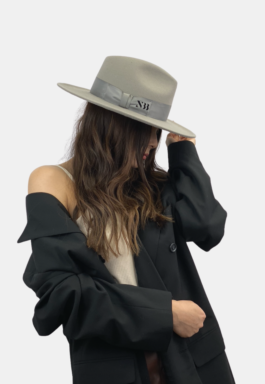 NTHIRTYTHREE - N33 - Handcrafted Wide Brim Fedora Felt Hat - Rancher Cloud Grey, handmade fedora felt hats, artisan made hats, handgefertigte fedora Hüte, Hut, chapeau