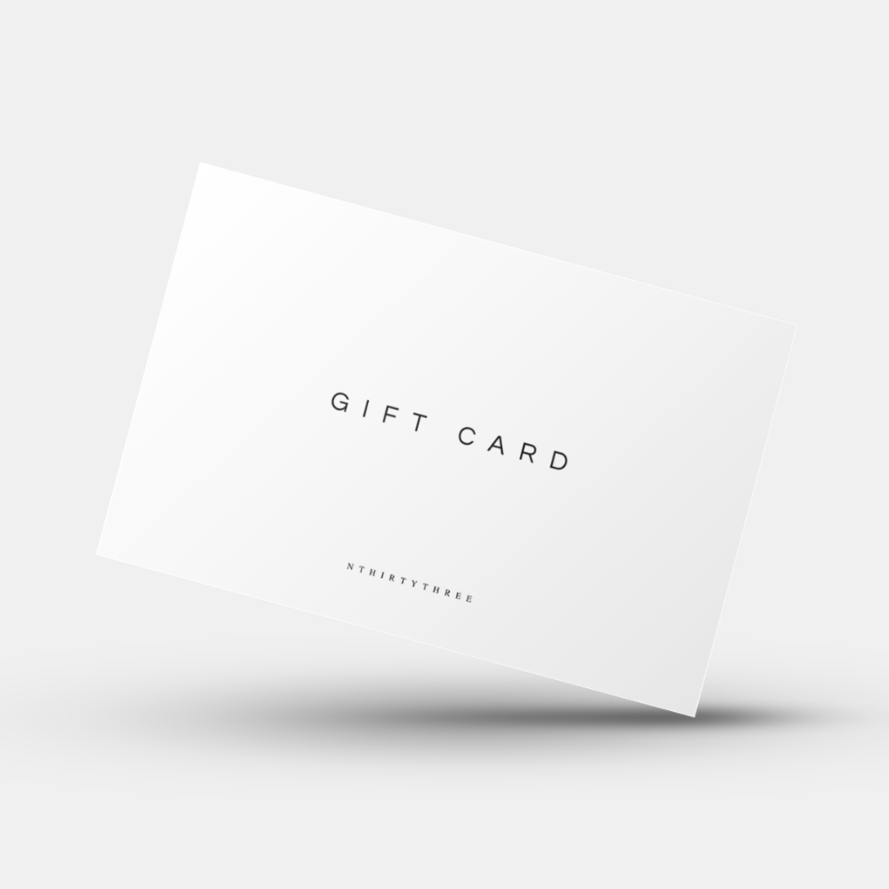 N33 NTHIRTYTHREE GIFT CARD VOUCHER PRESENT Card Give back