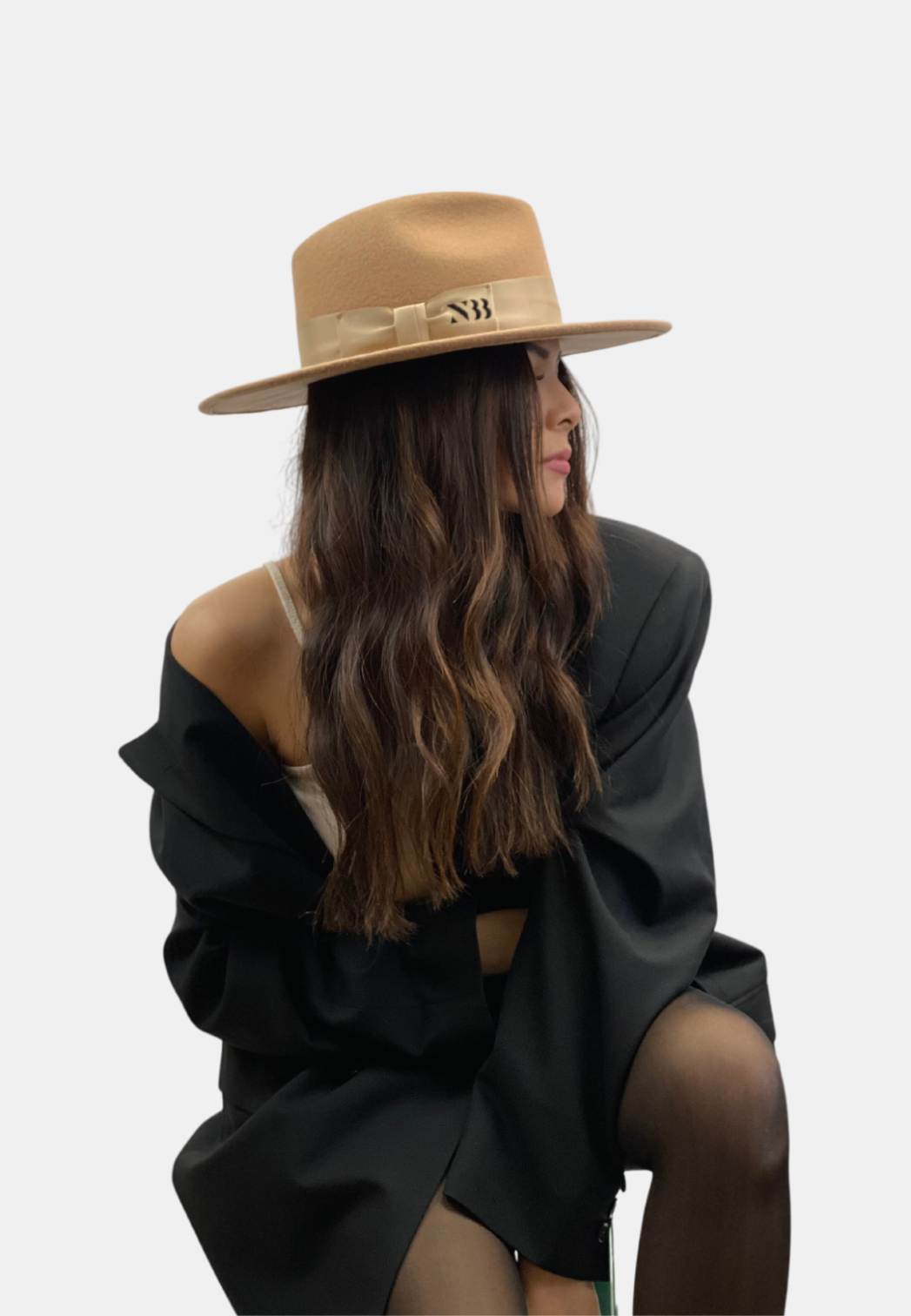 NTHIRTYTHREE - N33 - Handcrafted Wide Brim Fedora Felt Hat - Rancher Desert Sand Handmade Fedora Hat Organic Wool